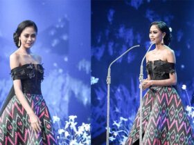 Gaun Motif Sorume Khas Dari Koltim Dikenakan Pemenang Miss Mega Bintang Indonesia 2023